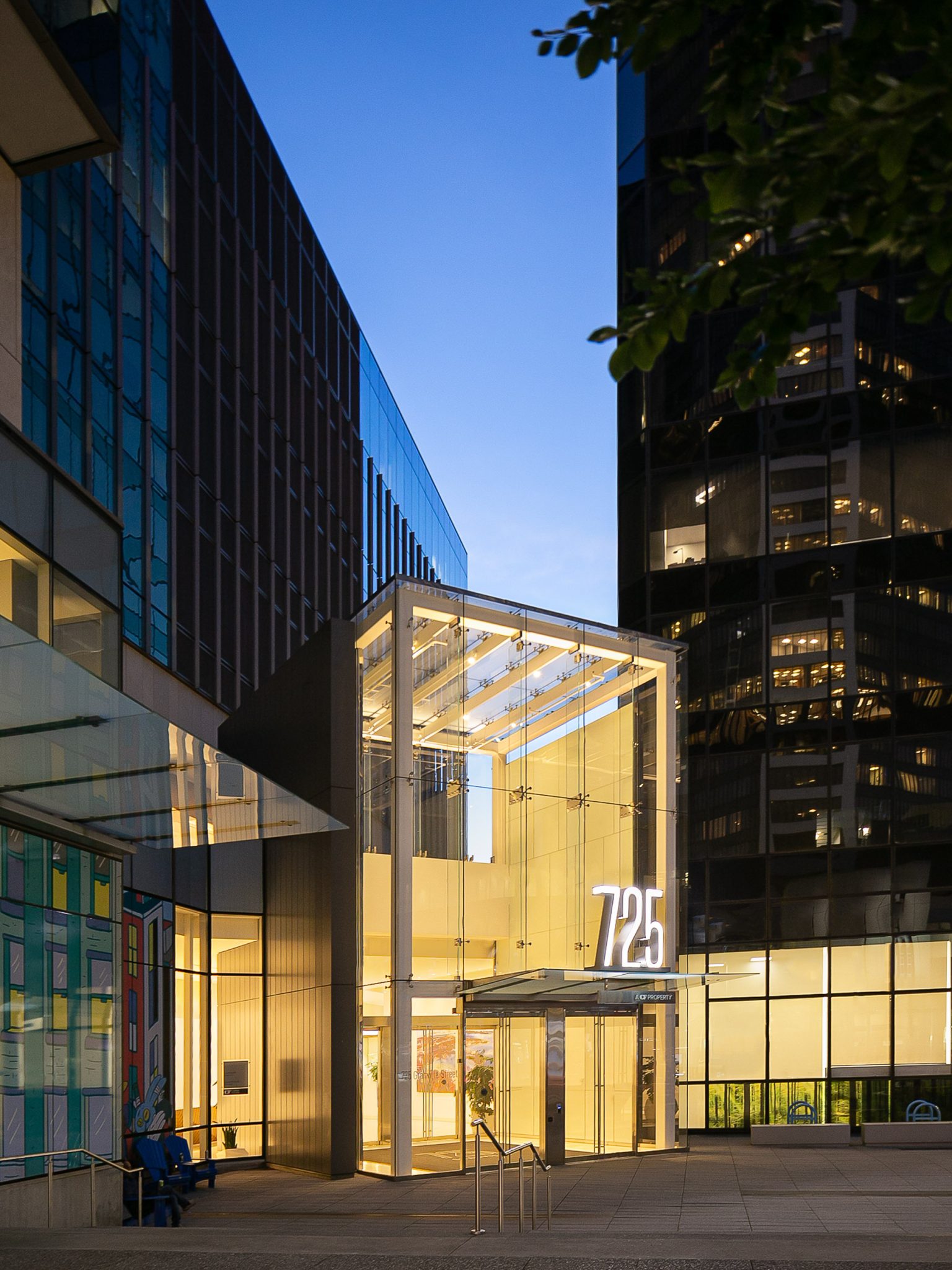 evening architectural photography urban