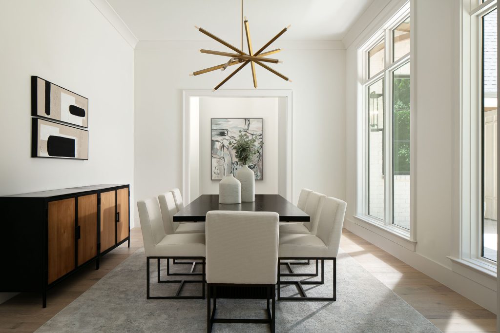 atlanta interior design photography dining room