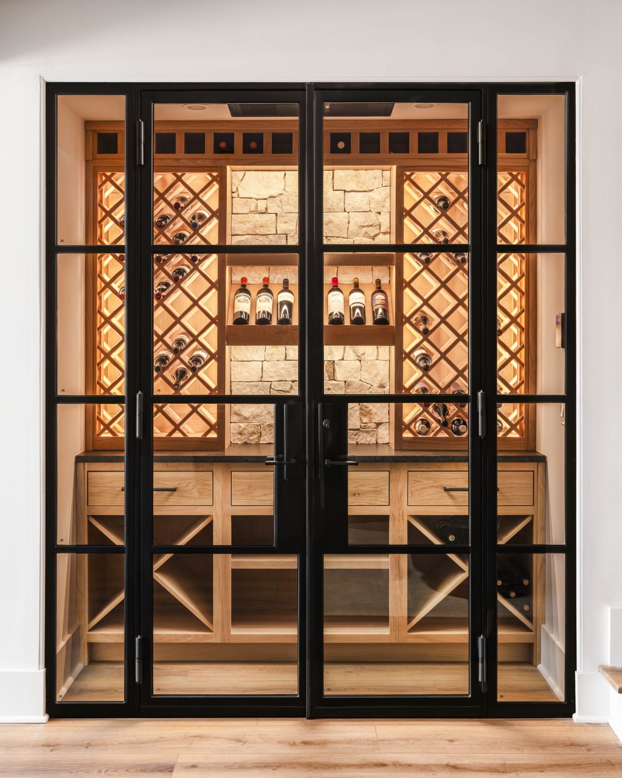 decatur, atlanta interior residential photographer wine cellar