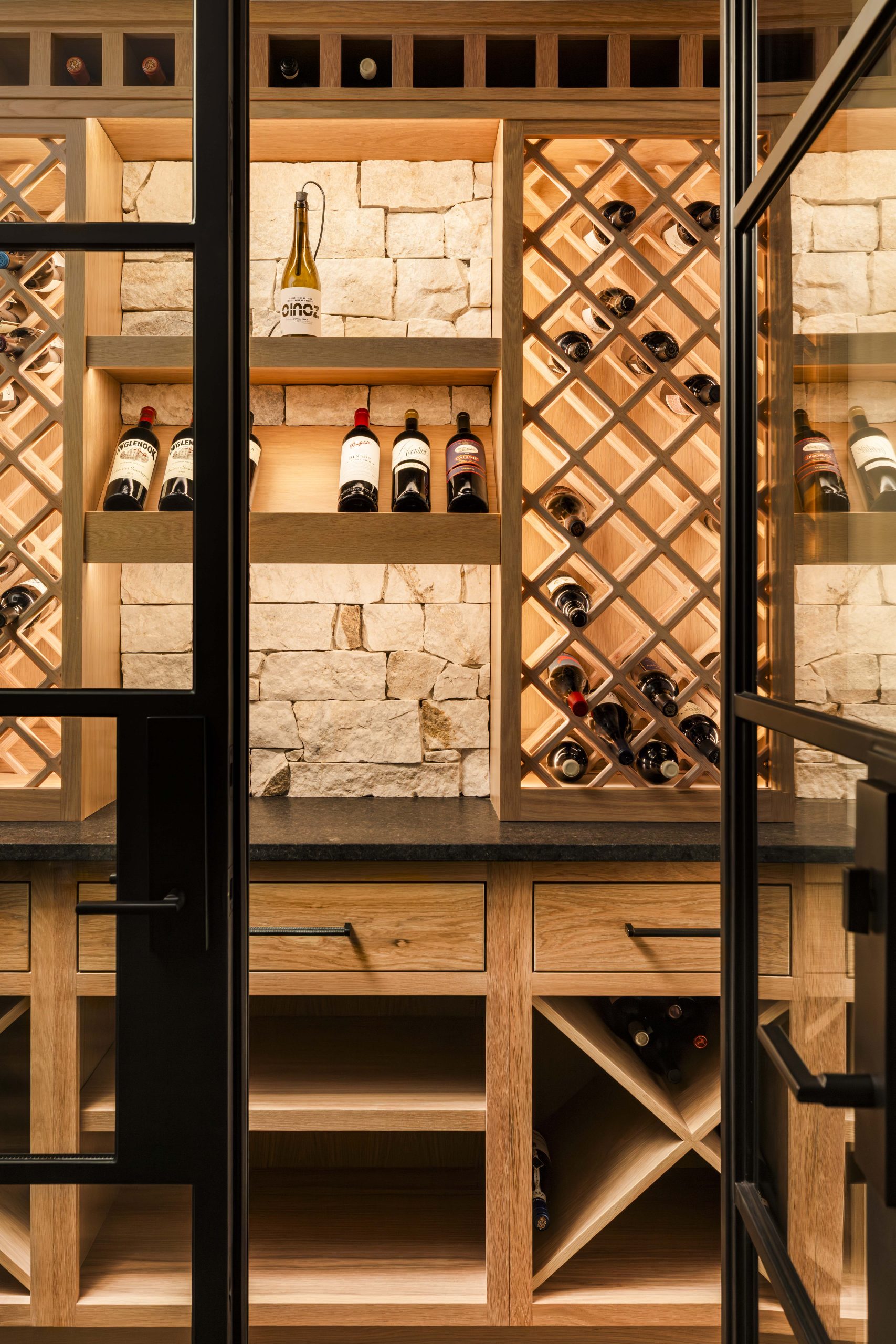 atlanta interior design photographer wine cellar