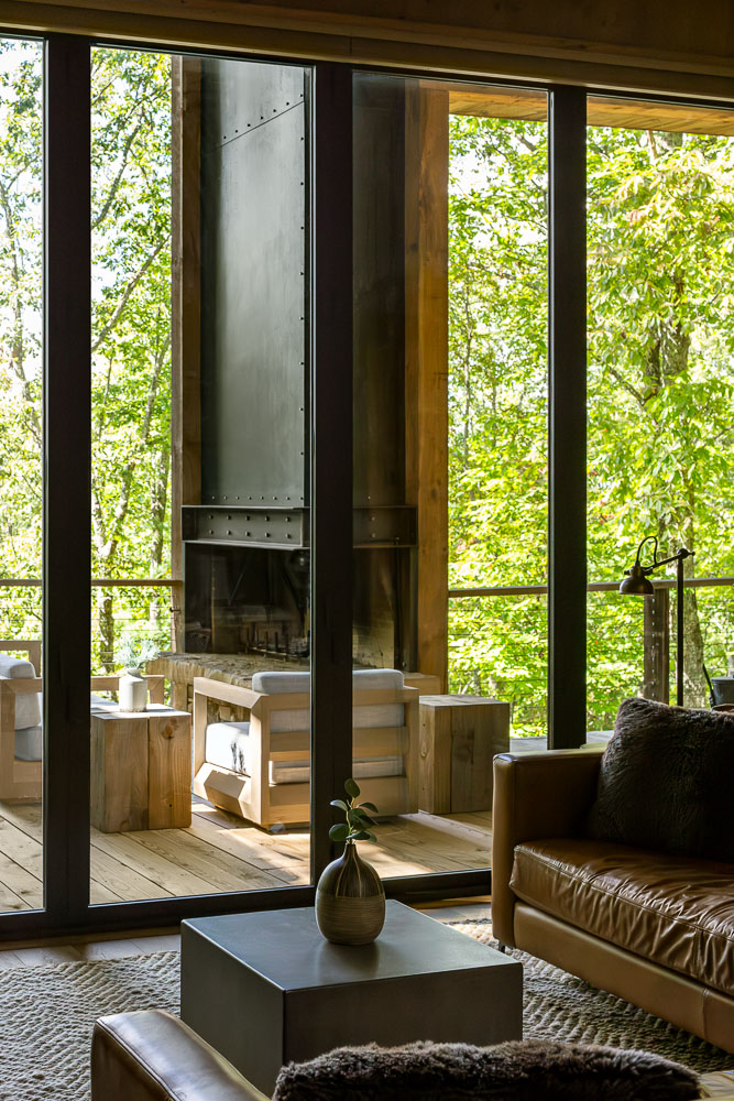 blue ridge cabin architectural photography luxury glass doors
